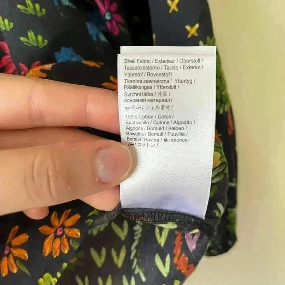 Farm Rio Fruit Garden Ruffle Puff Sleeve Blouse Women’s Size Small - Picture 12 of 16